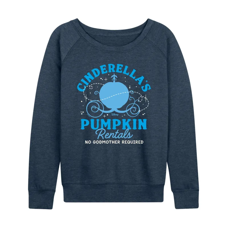 Disney Princess - Cinderella's Pumpkin Rentals - Women's French Terry Long Sleeve Pullover made by Zulily