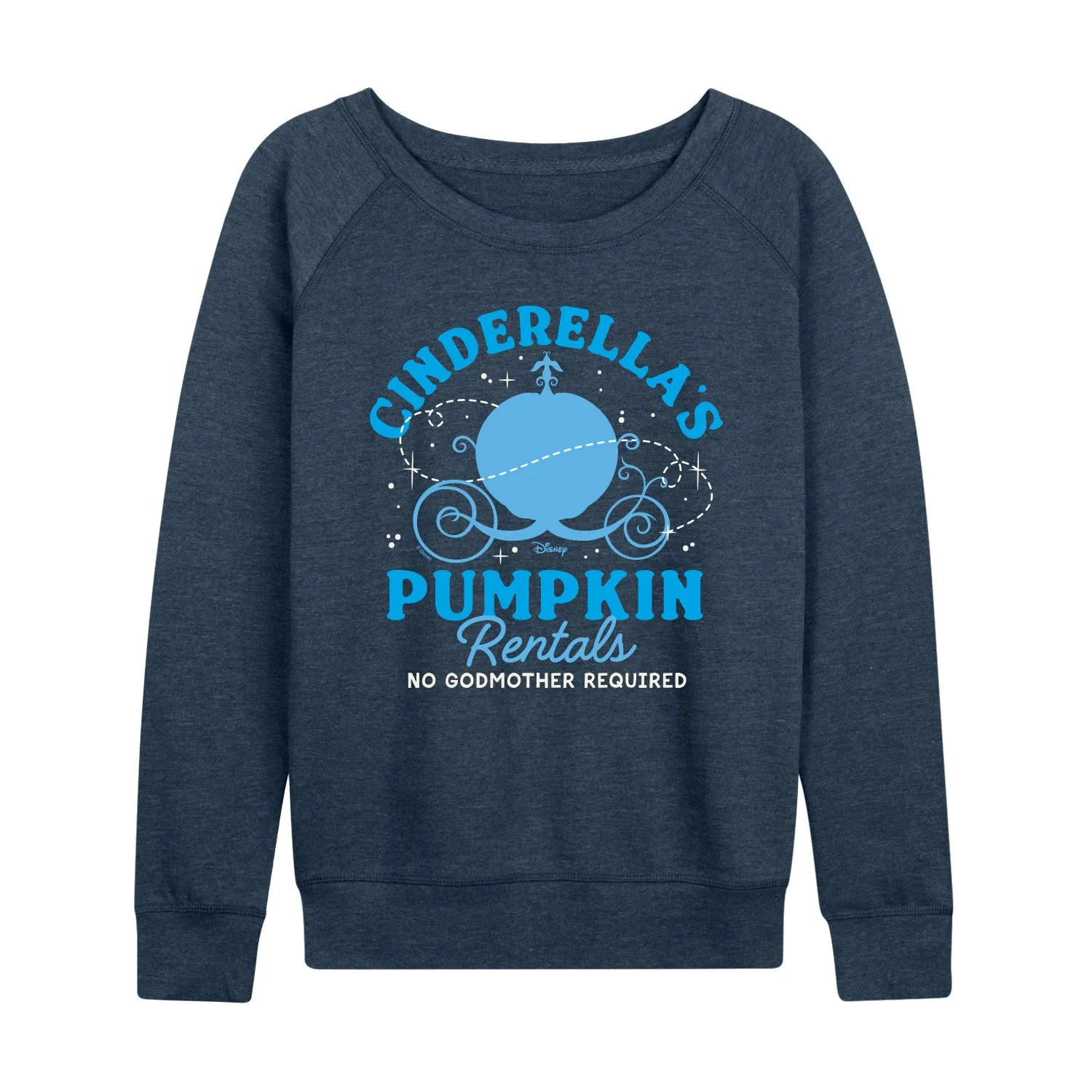 Disney Princess - Cinderella's Pumpkin Rentals - Women's French Terry Long Sleeve Pullover sold by Zulily