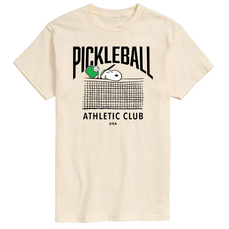 Peanuts - Pickleball - Men's Short Sleeve Graphic T-Shirt made by Peanuts