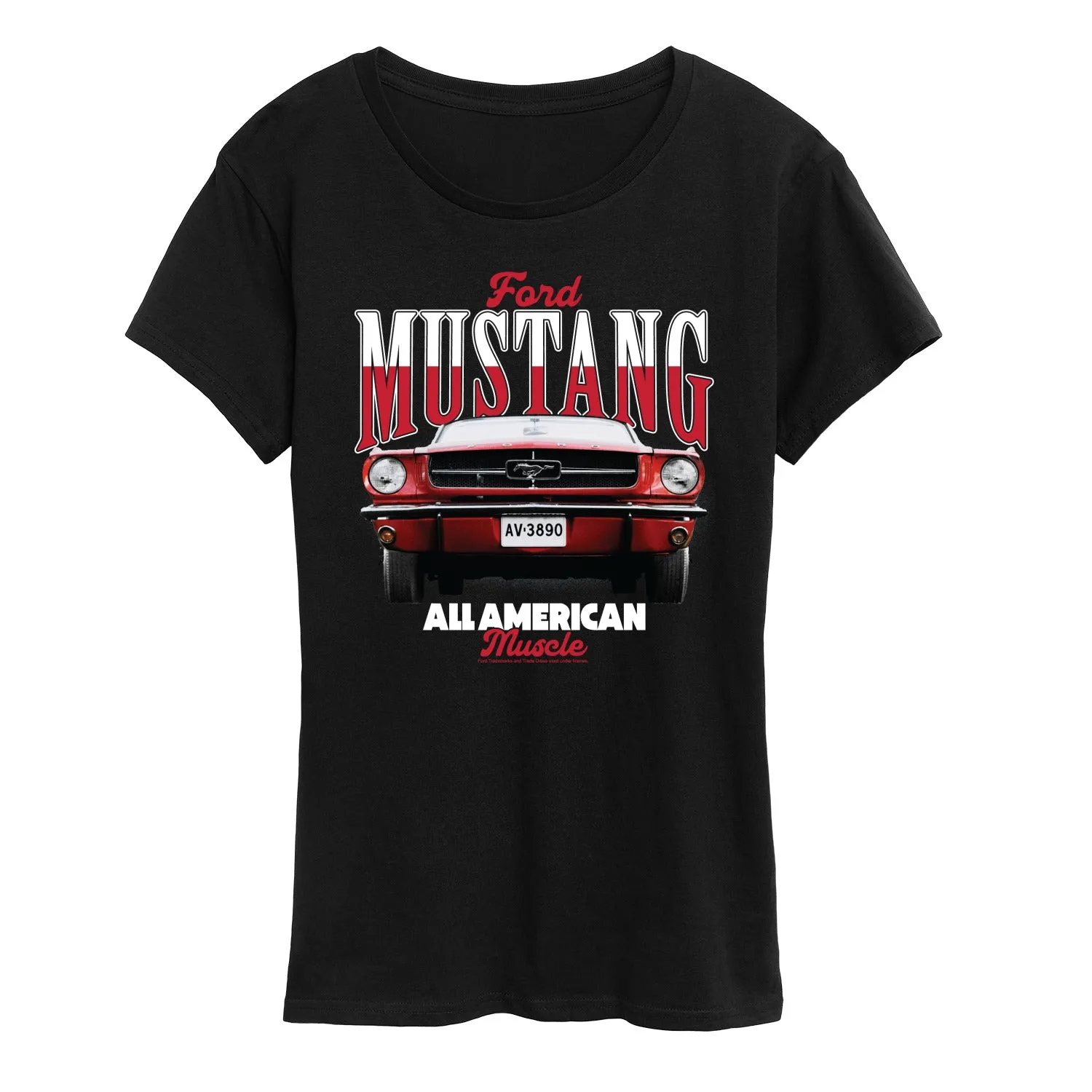 Ford - Mustang All American Muscle - Women's Short Sleeve Graphic T-Shirt sold by Zulily product image thumbnail 2