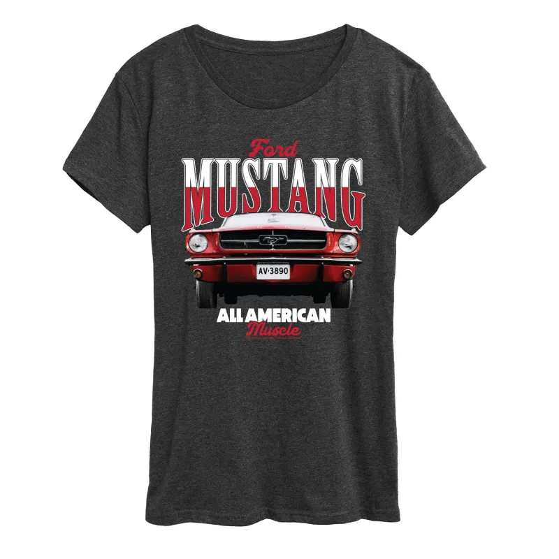 Ford - Mustang All American Muscle - Women's Short Sleeve Graphic T-Shirt made by Ford