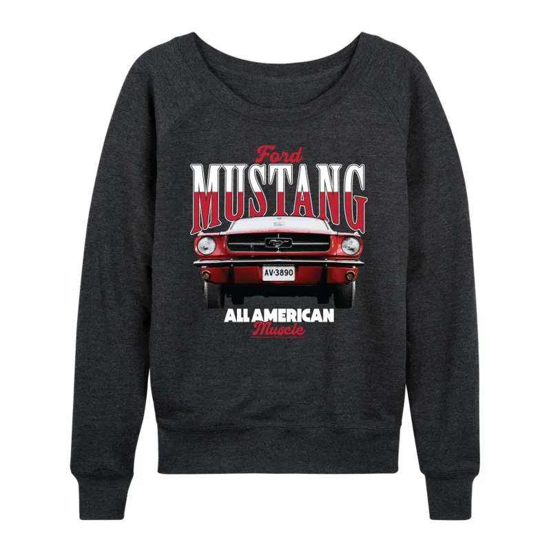 Ford - Mustang All American Muscle - Women's French Terry Long Sleeve Pullover sold by Zulily