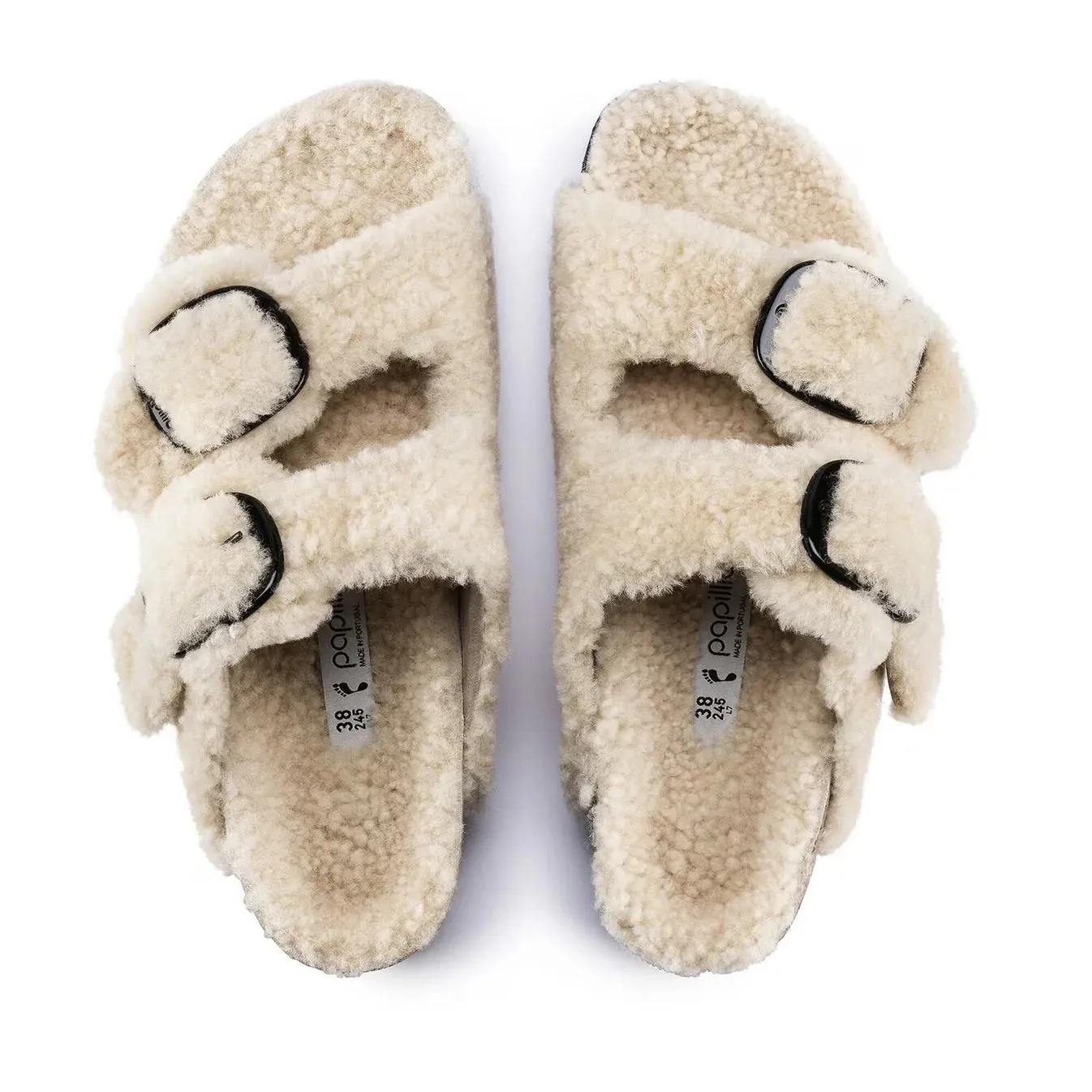 Birkenstock Unisex Arizona Big Buckle Pap Teddy Eggshell sold by Zulily product image thumbnail 2