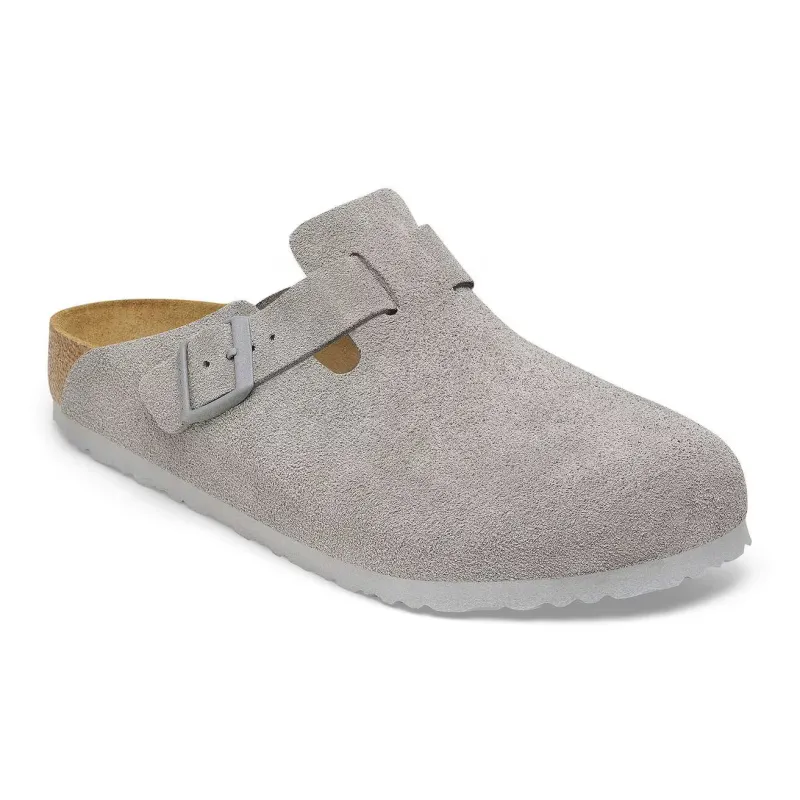 Birkenstock Unisex Boston Bs Suede Leather Stone Coin made by Zulily