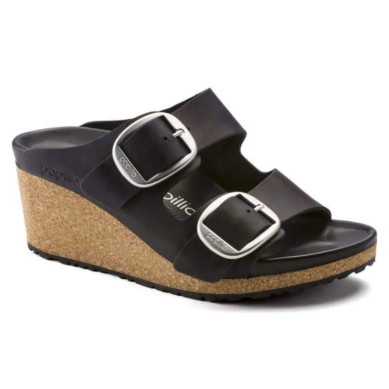 Birkenstock Unisex Nora Big Buckle Natural Leather Black sold by Zulily