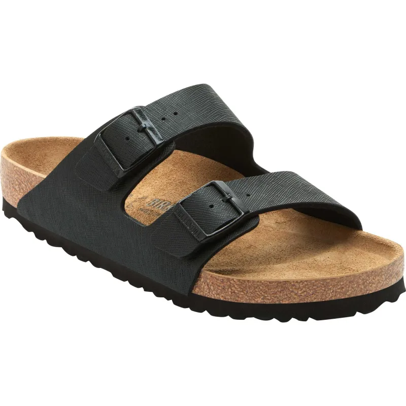 Birkenstock Unisex Arizona Birko Flor Saffiano Black made by Birkenstock