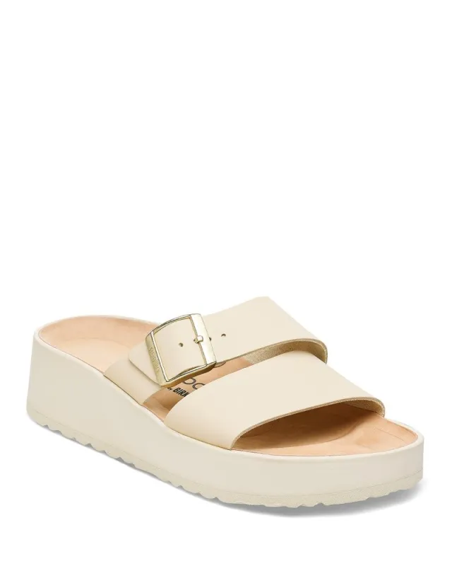 Birkenstock Unisex Almina Natural Leather Ecru sold by Zulily
