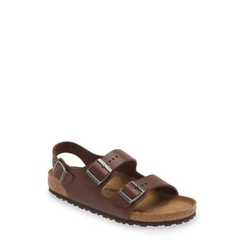 Birkenstock Unisex Milano Leather Vintage Wood Roast sold by Zulily