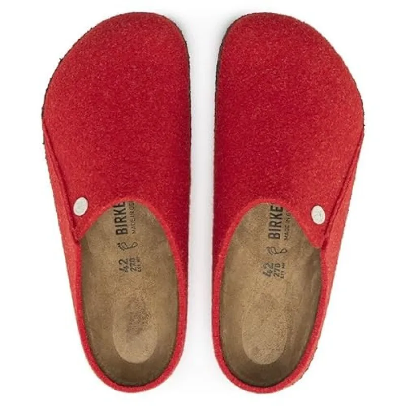 Birkenstock Unisex Zermatt Rivet Felt Red made by Birkenstock