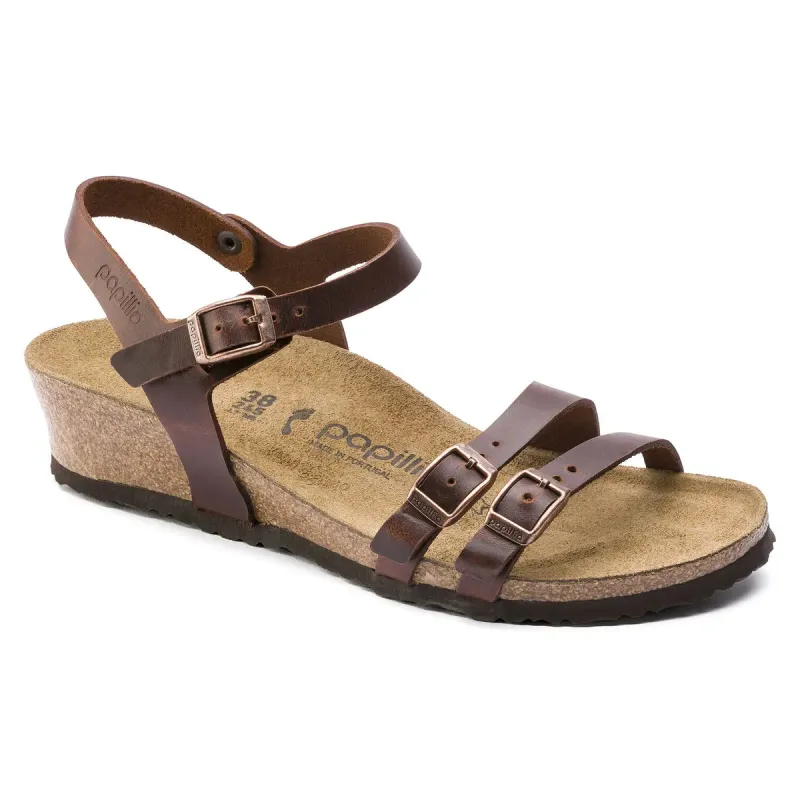 Birkenstock Unisex Lana Natural Leather Cognac sold by Zulily