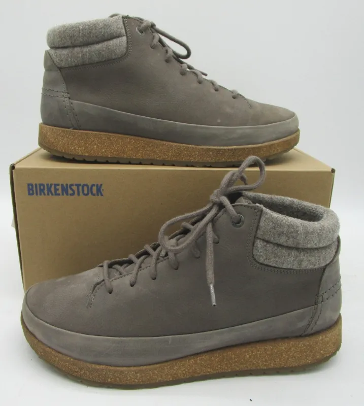 Birkenstock Unisex Honnef High Nubuck Leather Gray Tuape made by Birkenstock