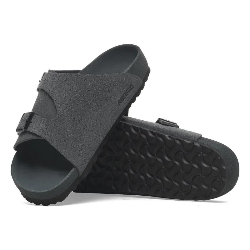 Birkenstock Unisex Zurich Suede Leather Exquisit Allover Charcoal sold by Zulily