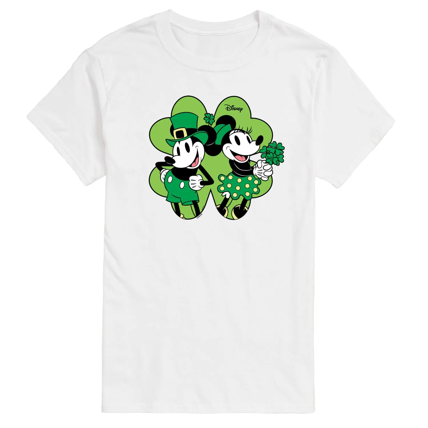 Disney - Mickey & Minnie Shamrock - Men's Short Sleeve Graphic T-Shirt sold by Zulily product image thumbnail 3