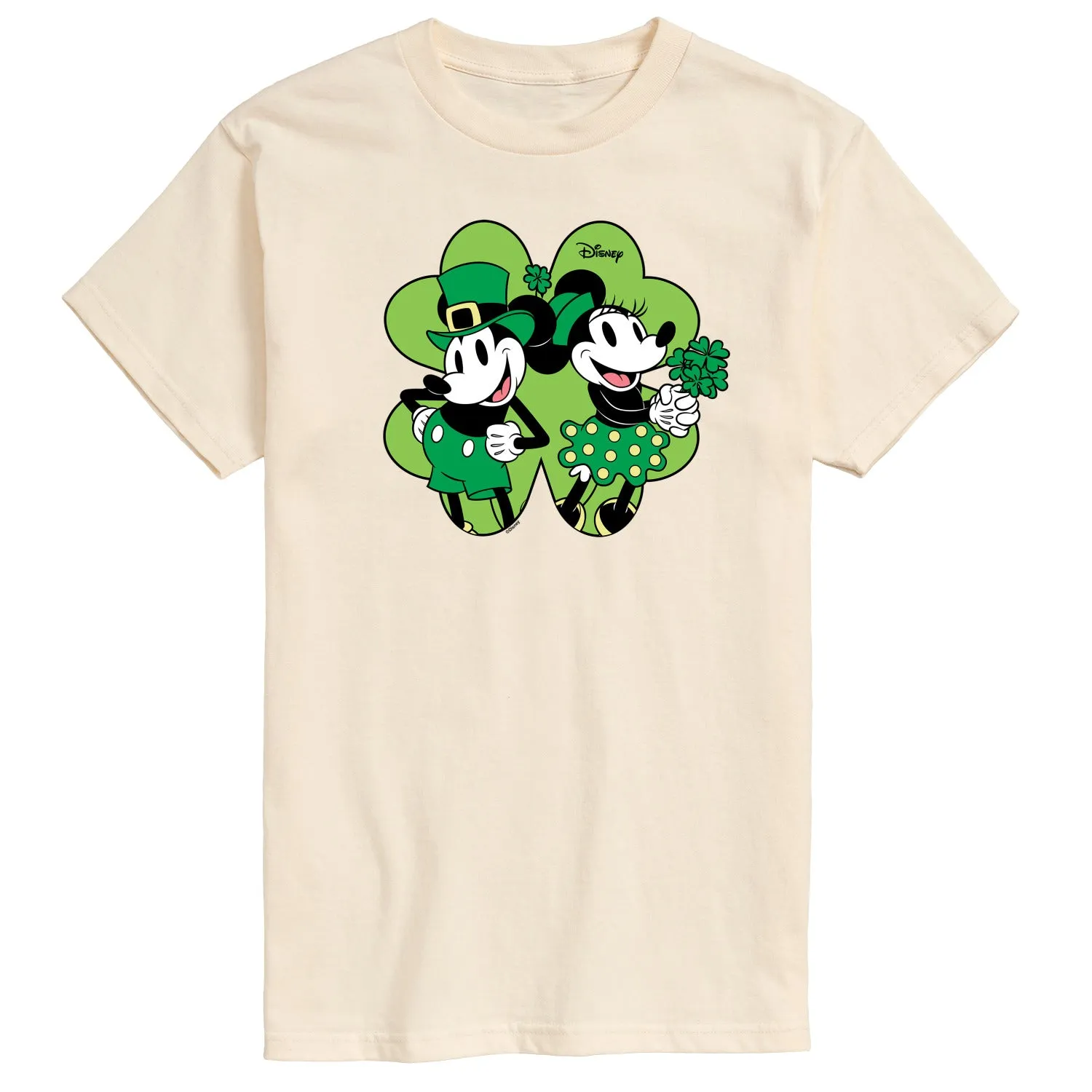 Disney - Mickey & Minnie Shamrock - Men's Short Sleeve Graphic T-Shirt sold by Zulily