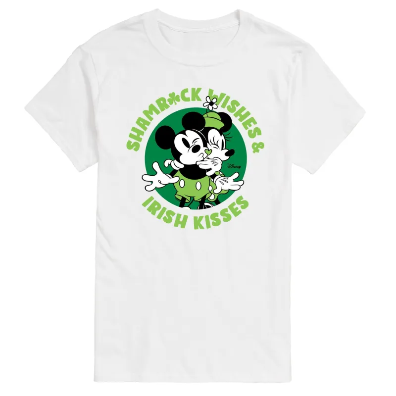 Disney - Shamrock Wishes Irish Kisses - Men's Short Sleeve Graphic T-Shirt made by Disney