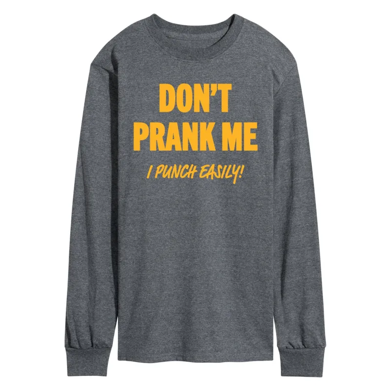 Instant Message - Don't Prank Me - Men's Long Sleeve Graphic T-Shirt sold by Zulily
