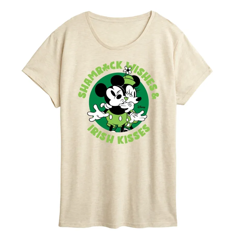 Disney - Shamrock Wishes Irish Kisses - Women's Short Sleeve Graphic T-Shirt sold by Zulily