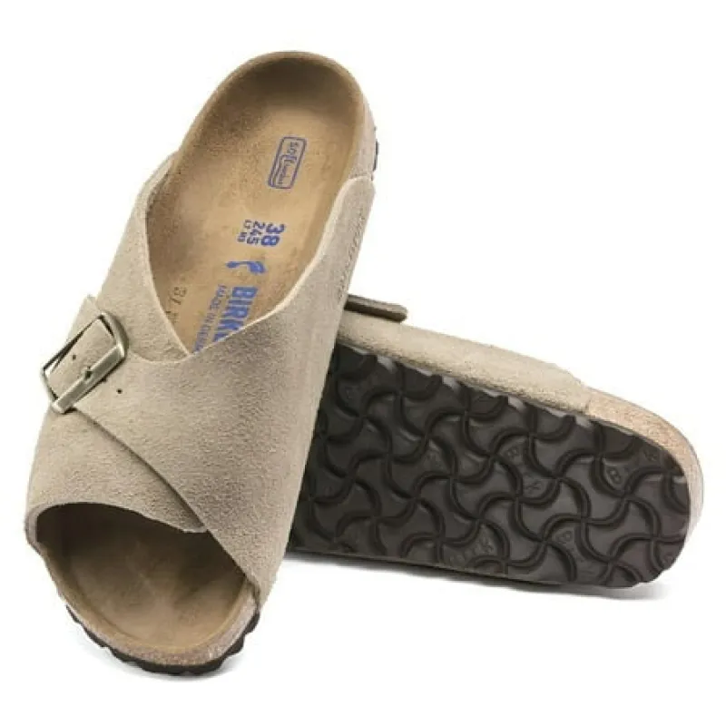 Birkenstock Unisex Arosa Suede Leather SF Taupe made by Birkenstock