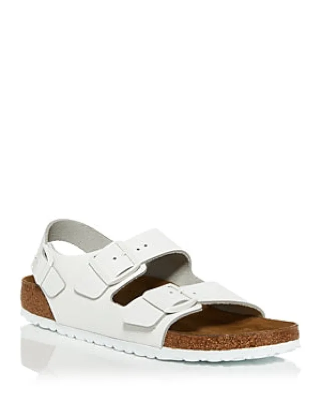 Birkenstock Unisex Milano Leather Triples White sold by Zulily