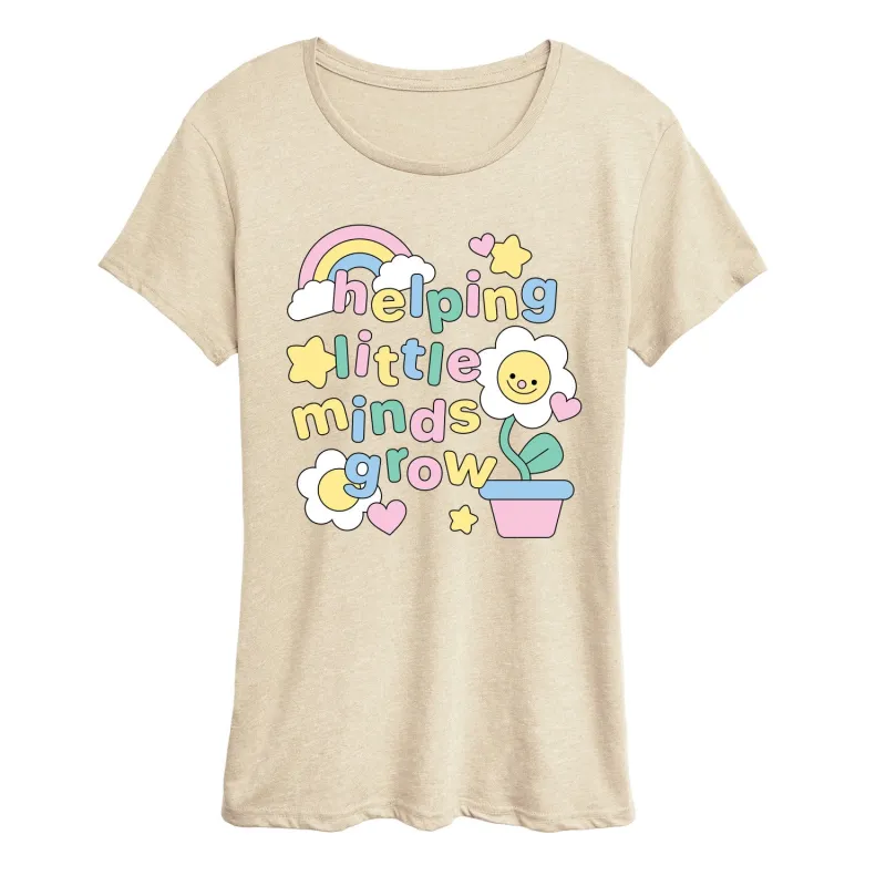 Instant Message - Helping Little Minds Grow - Women's Short Sleeve Graphic T-Shirt sold by Zulily