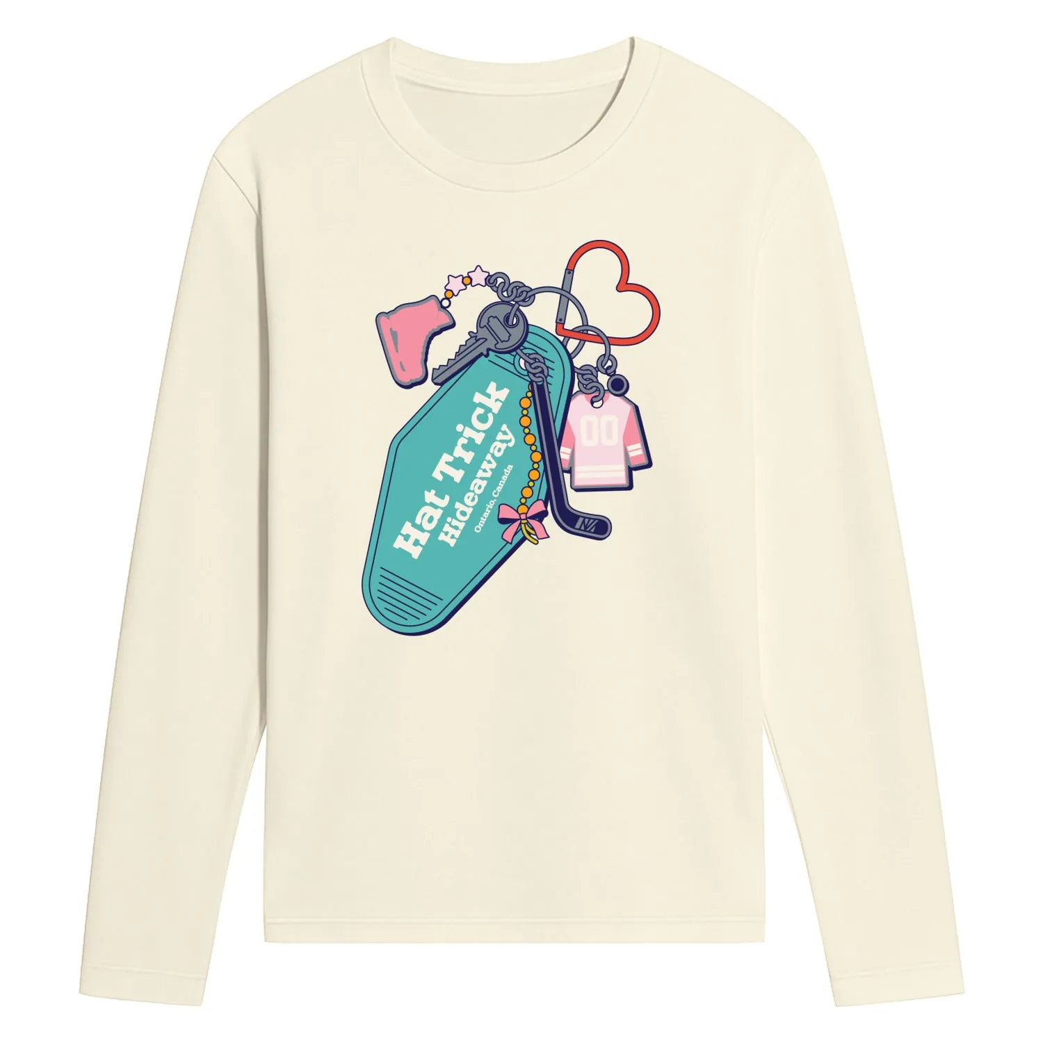 Instant Message - Hockey Keychain - Men's Long Sleeve Graphic T-Shirt sold by Zulily product image thumbnail 3