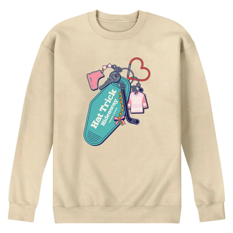 Instant Message - Hockey Keychain - Men's Crew Fleece Sweatshirt sold by Zulily