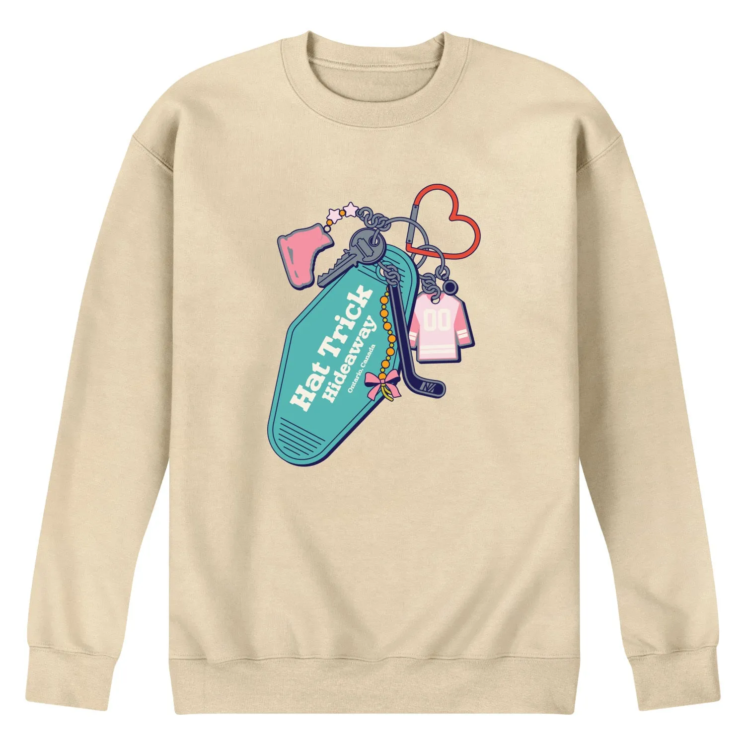 Instant Message - Hockey Keychain - Men's Crew Fleece Sweatshirt sold by Zulily