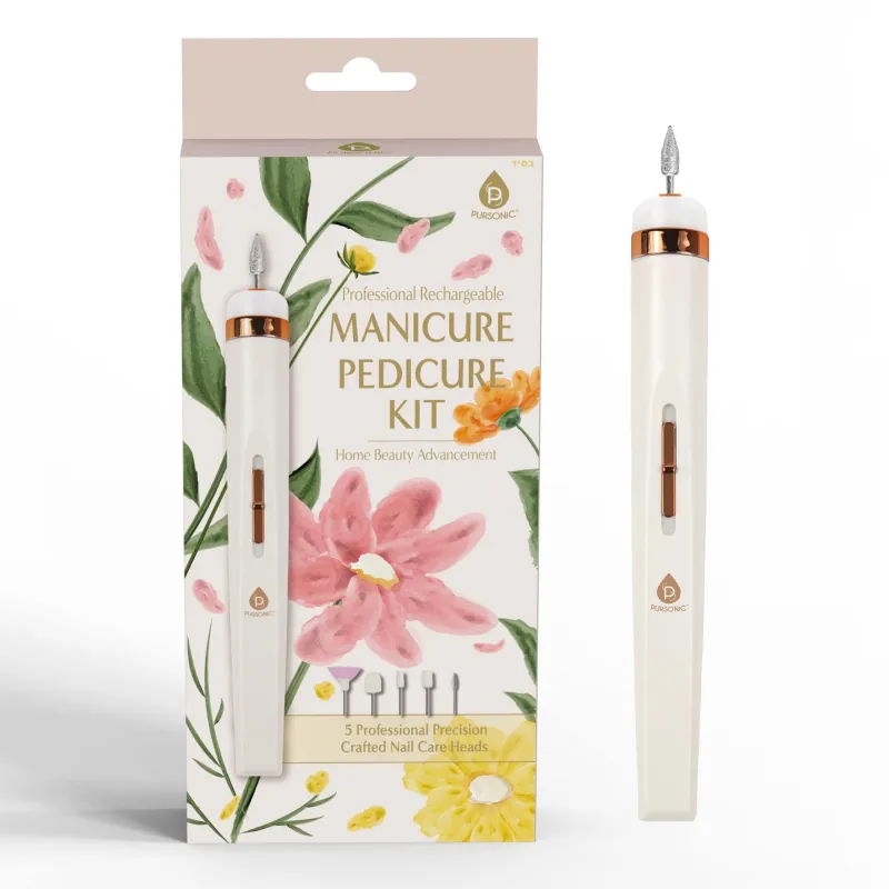 Professional Rechargeable Manicure & Pedicure Kit – High-Speed Nail Drill with LED Light & Precision Nail Care Heads sold by Zulily