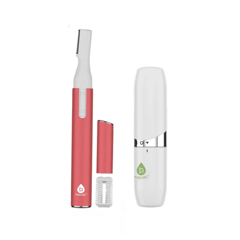 Precision Beauty Duo: Painless Electric Shaver - The Claudine Collection & Pursonic Facial Trimmer & Eyebrow Styling Kit sold by Zulily