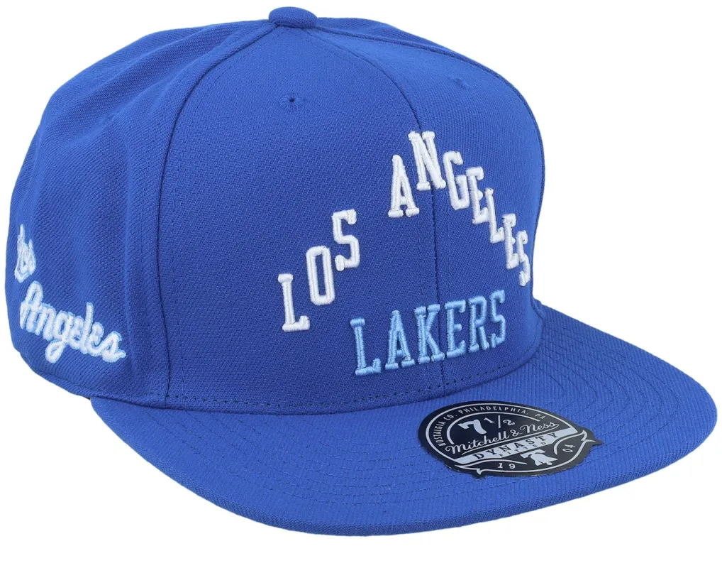 Men's Mitchell & Ness NBA Logo History Fitted Hwc Lakers made by Mitchell & Ness