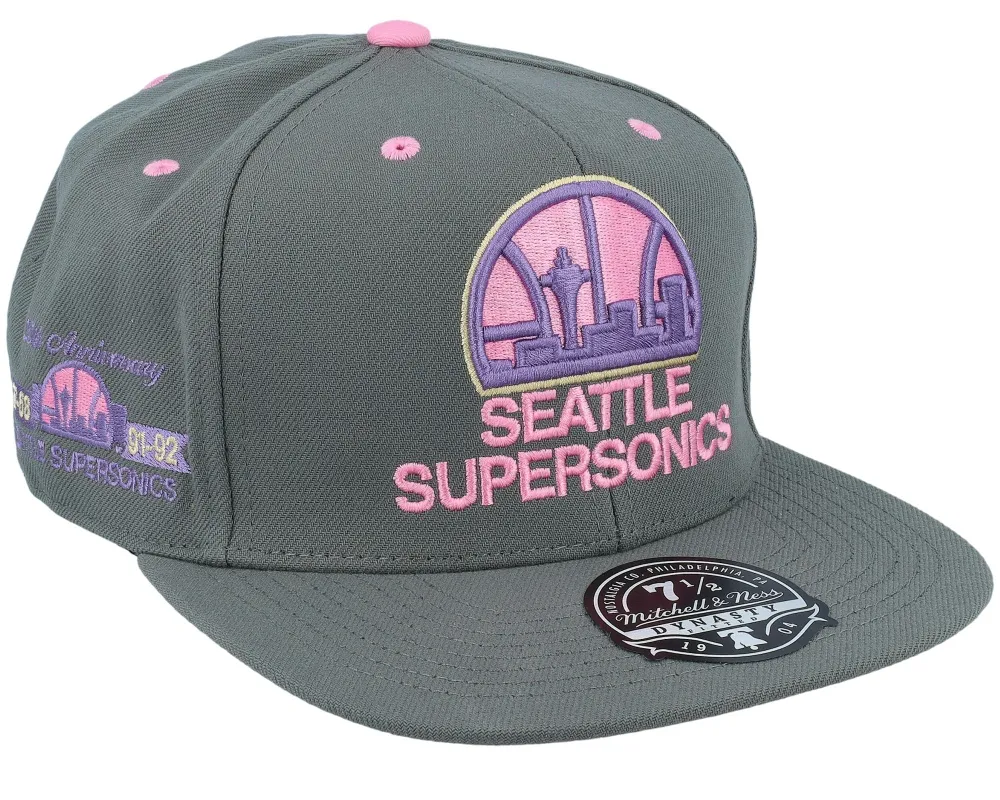 Men's Mitchell & Ness NBA Lavender Dreams Fitted Hwc Supersonics sold by Zulily