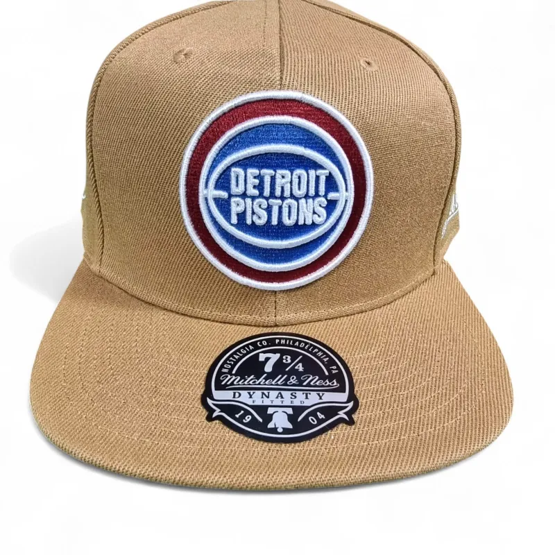 Men's Mitchell & Ness NBA Sand And Sky Fitted Hwc Pistons made by Mitchell & Ness
