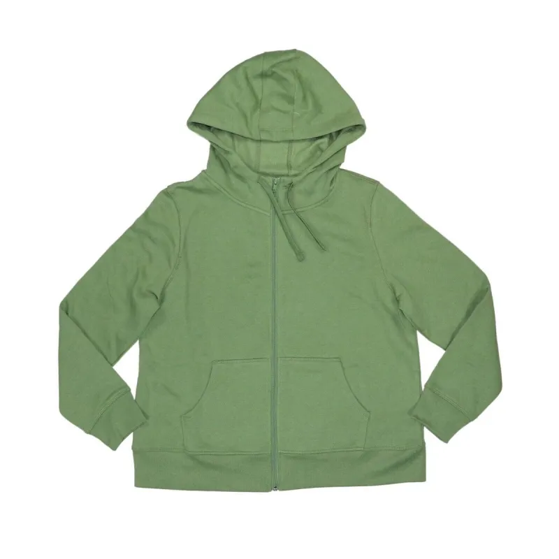 ID Ideology Women's Zip Front Fleece Hoodie Green Size X-Large sold by Zulily