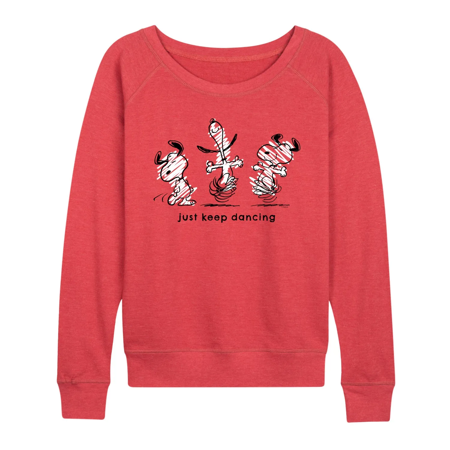 Peanuts - Snoopy Just Keep Dancing - Women's Lightweight French Terry Long Sleeve Shirt sold by Zulily