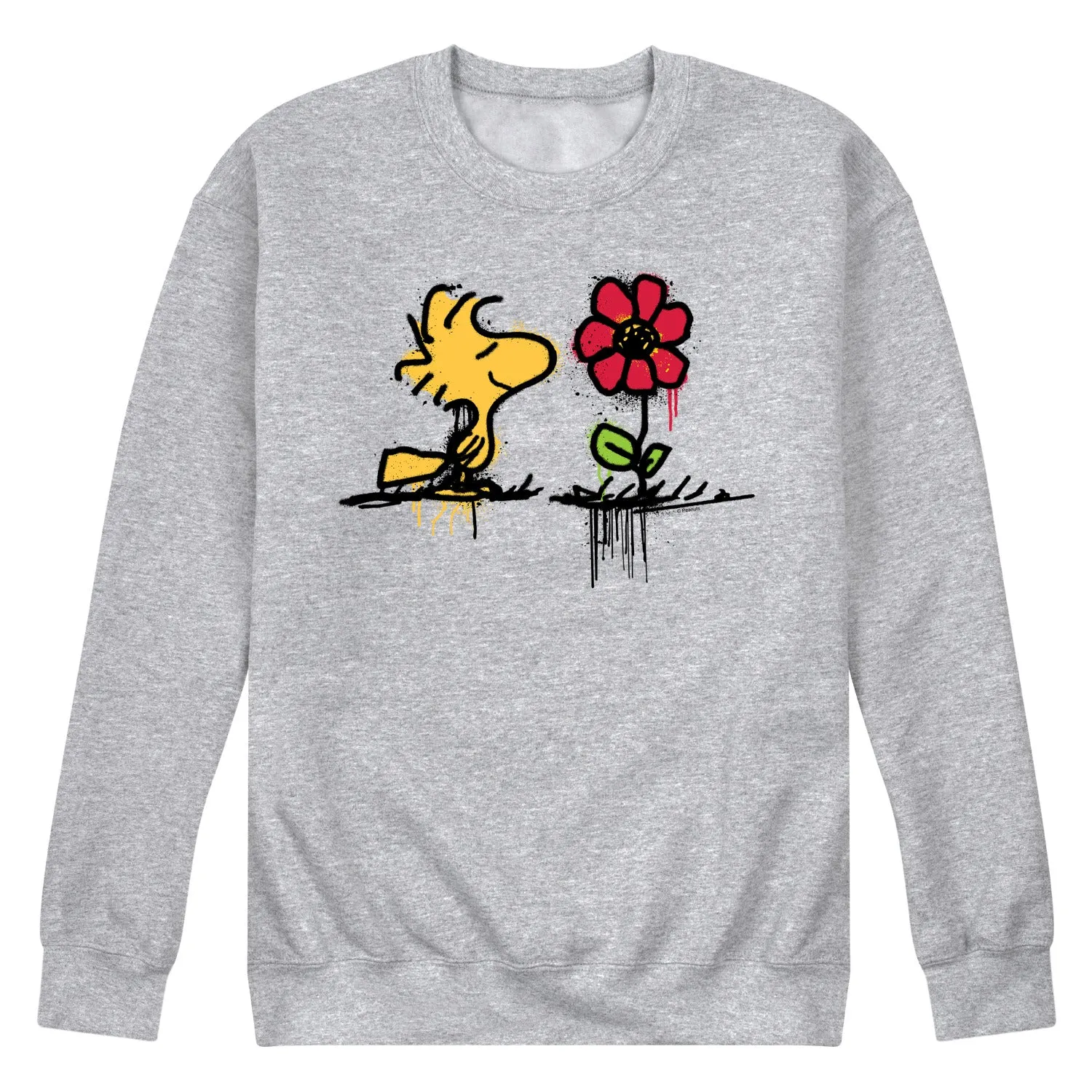 Peanuts - Woodstock Rose - Men's Crew Neck Fleece Pullover sold by Zulily