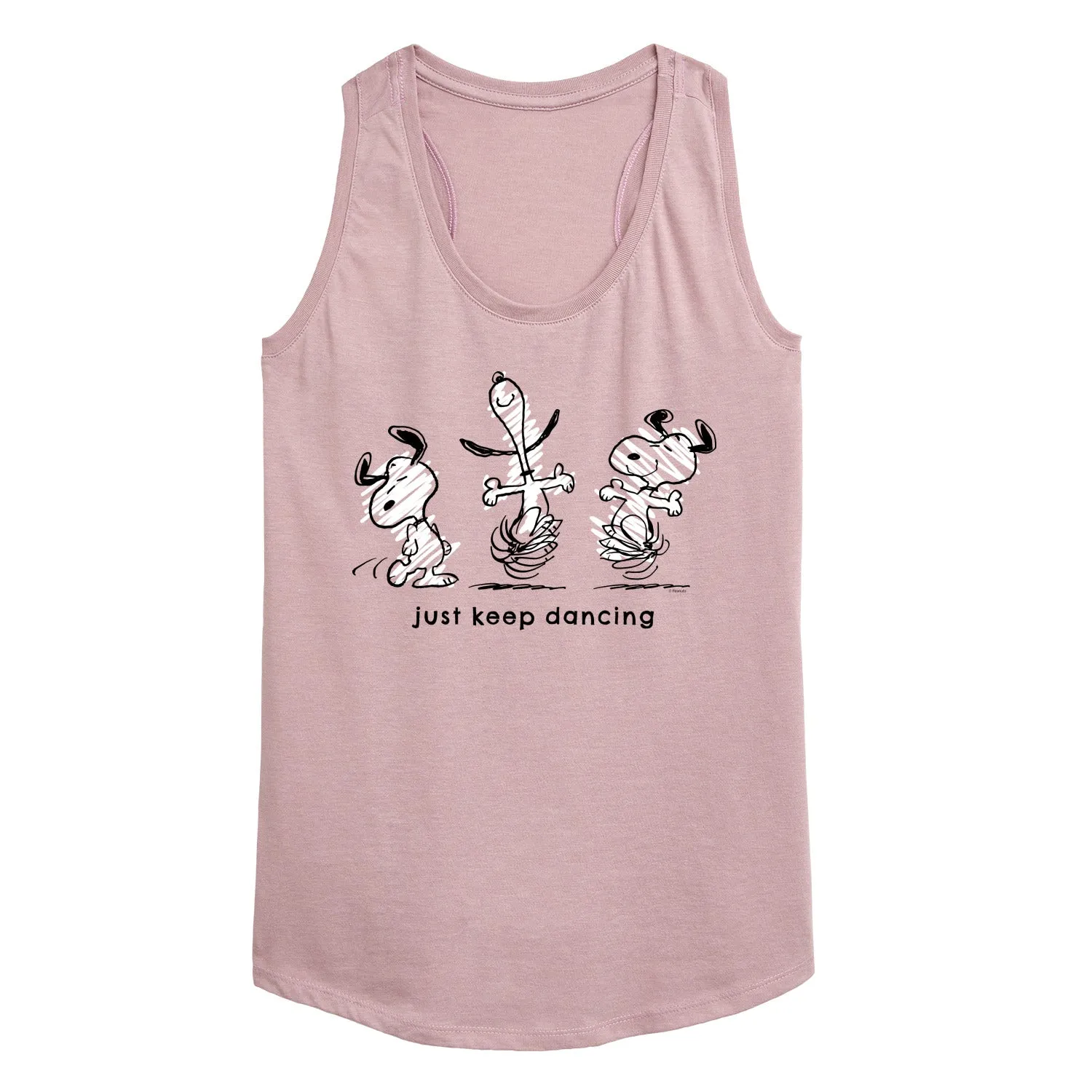 Peanuts - Snoopy Just Keep Dancing - Women's Racerback Tank Top sold by Zulily product image thumbnail 3