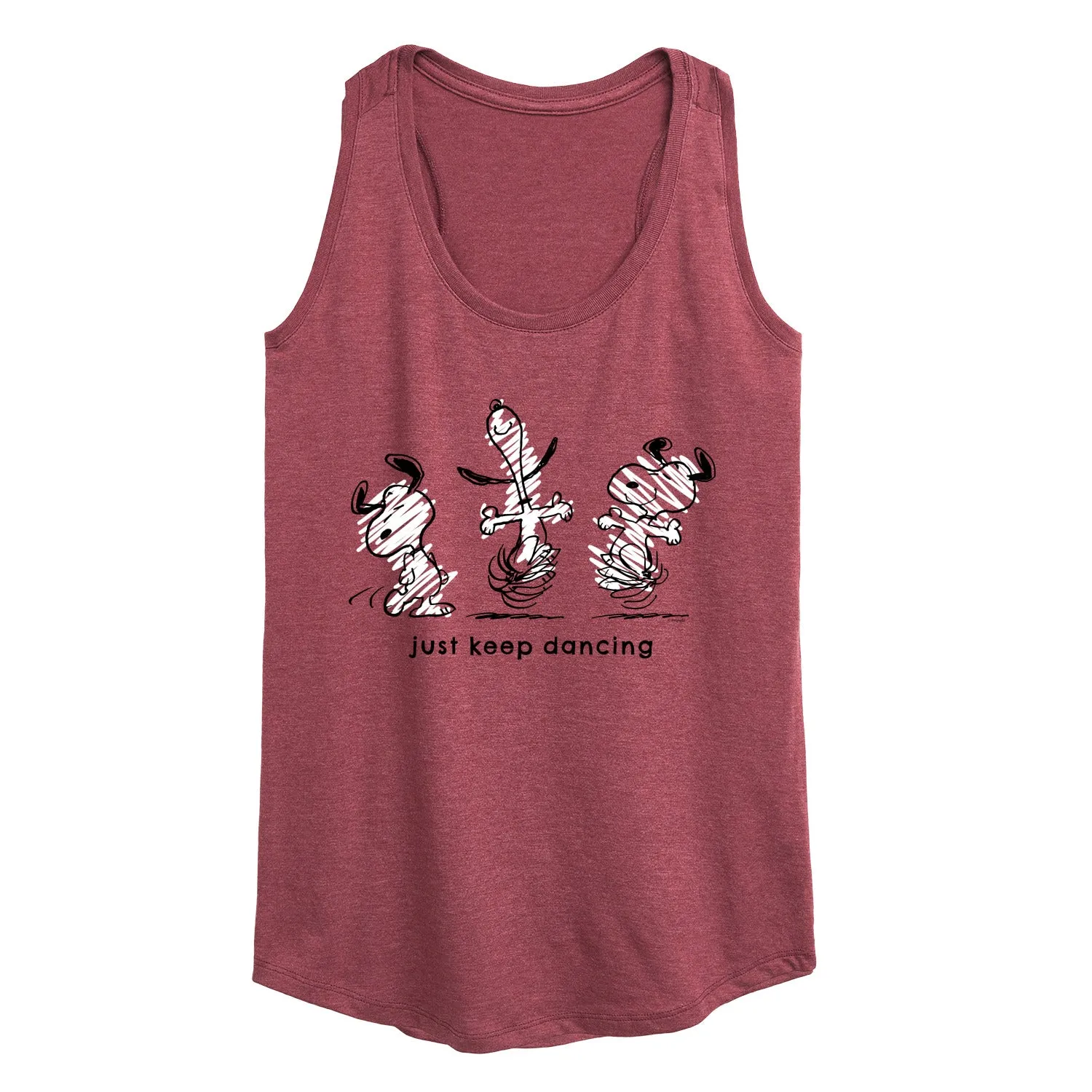 Peanuts - Snoopy Just Keep Dancing - Women's Racerback Tank Top sold by Zulily