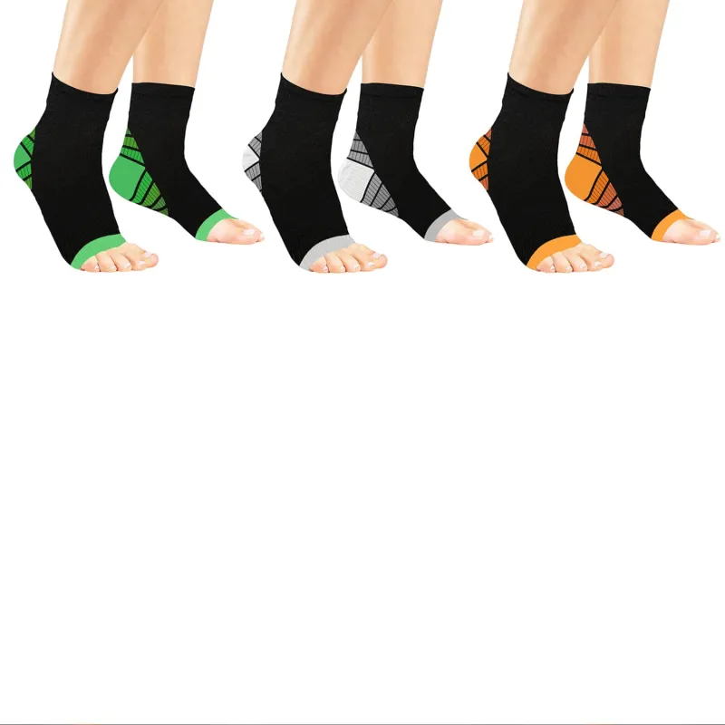 Extreme Fit 3-Pairs Elite Lightweight Ankle Support Compression Pain Relief Sleeves made by Zulily