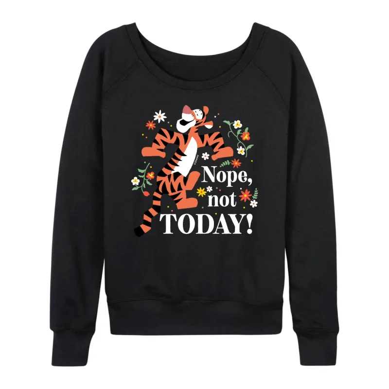 Winnie the Pooh - Tigger - Nope, Not Today - Women's Lightweight French Terry Long Sleeve Shirt made by Zulily