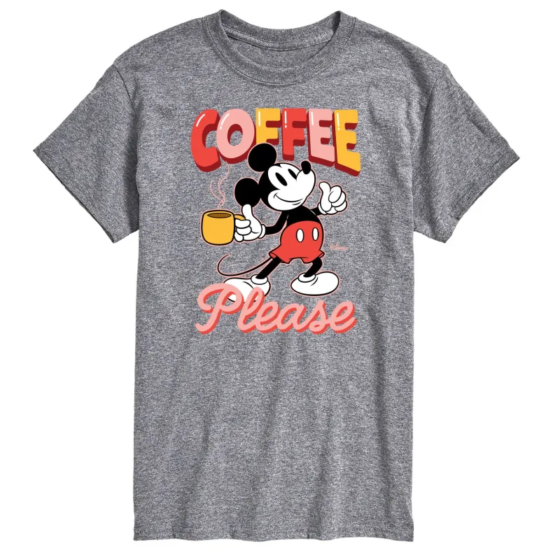 Disney - Coffee Please - Men's Short Sleeve Graphic T-Shirt sold by Zulily