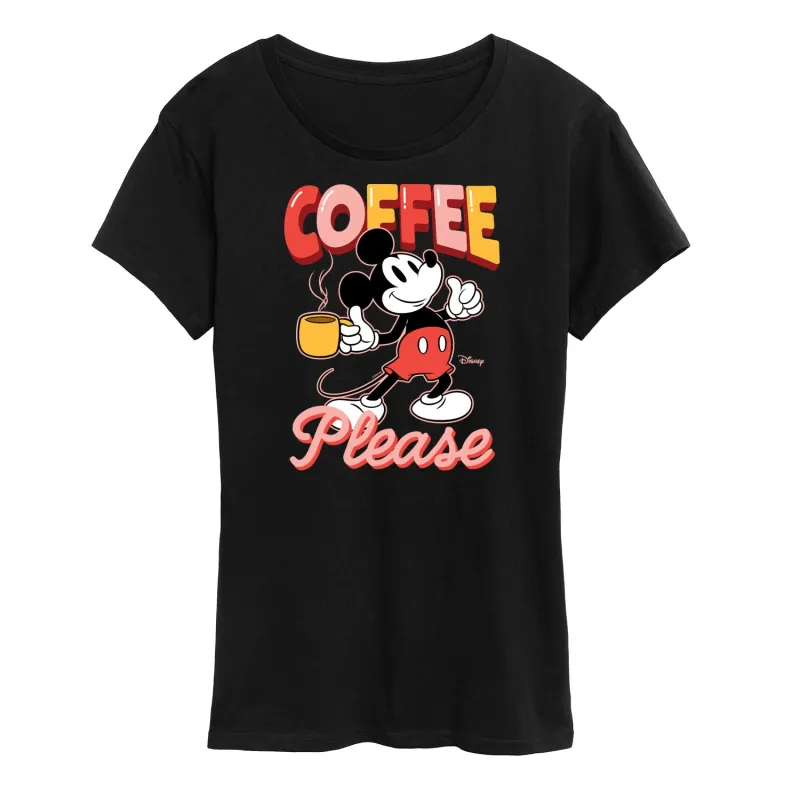Disney - Coffee Please - Women's Short Sleeve Graphic T-Shirt made by Disney