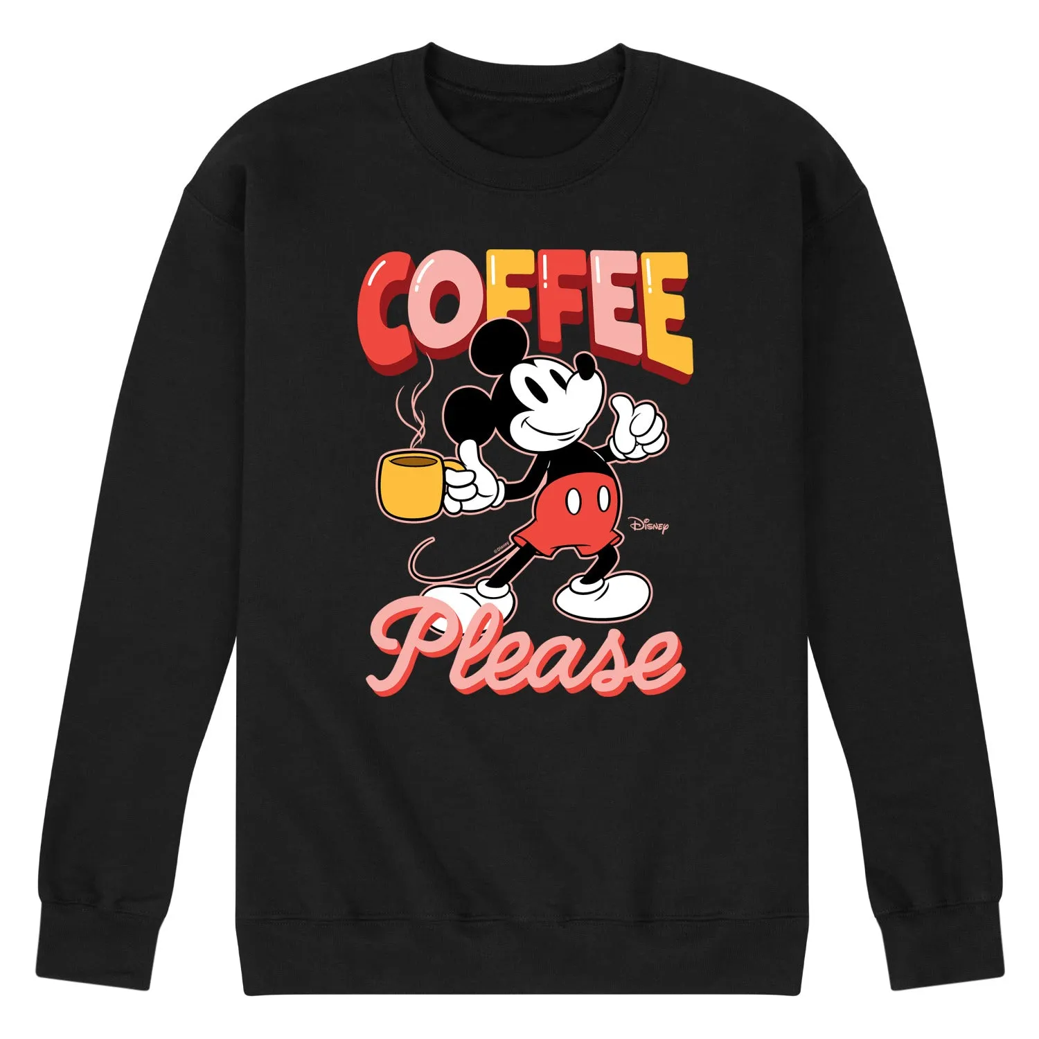 Disney - Coffee Please - Men's Crew Fleece Sweatshirt sold by Zulily product image thumbnail 2