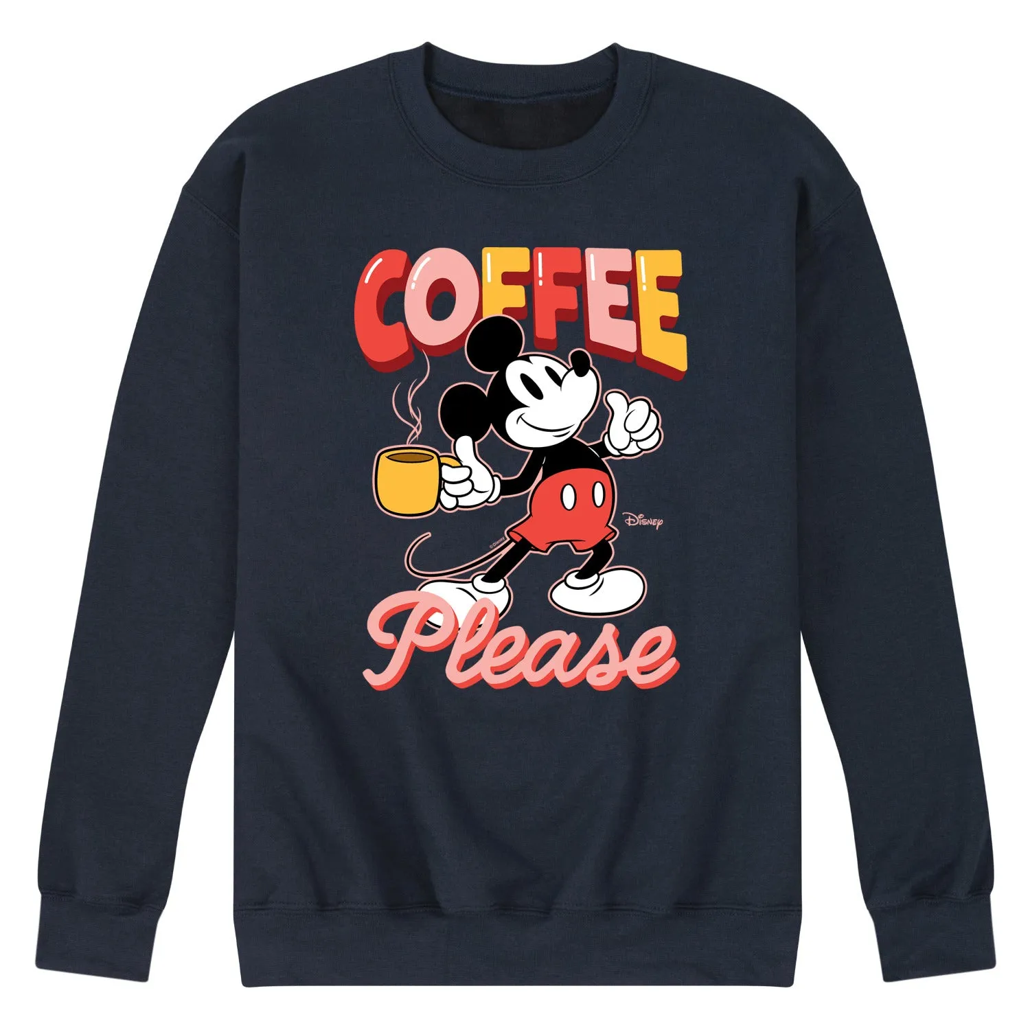 Disney - Coffee Please - Men's Crew Fleece Sweatshirt sold by Zulily product image thumbnail 3