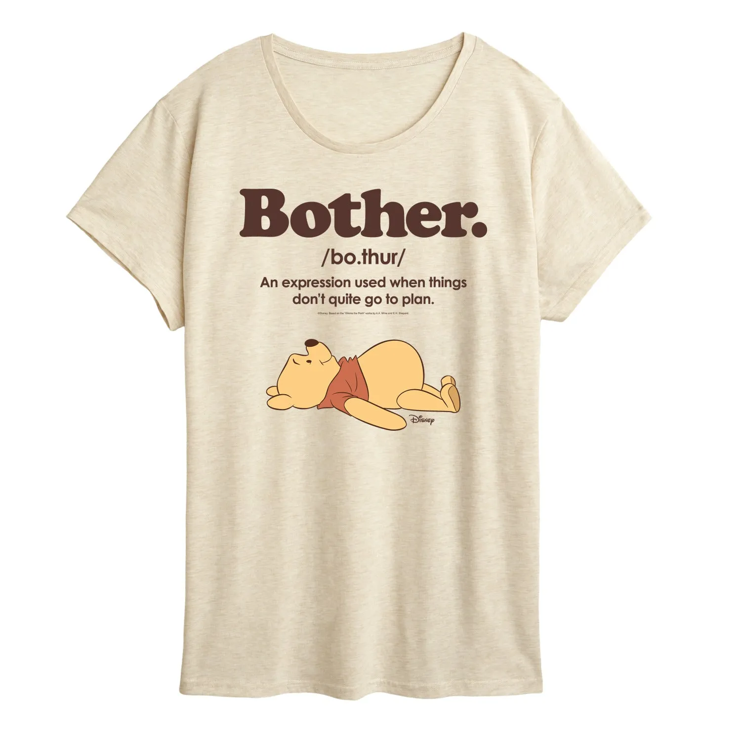 Winnie the Pooh - Bother Definition - Women's Short Sleeve Graphic T-Shirt sold by Zulily