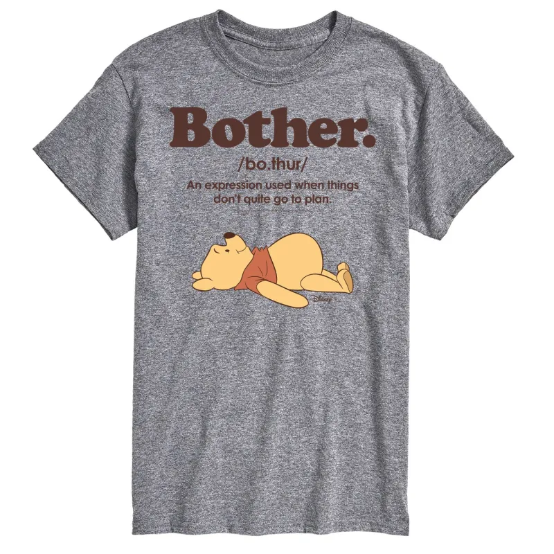 Winnie the Pooh - Bother Definition - Men's Short Sleeve Graphic T-Shirt sold by Zulily