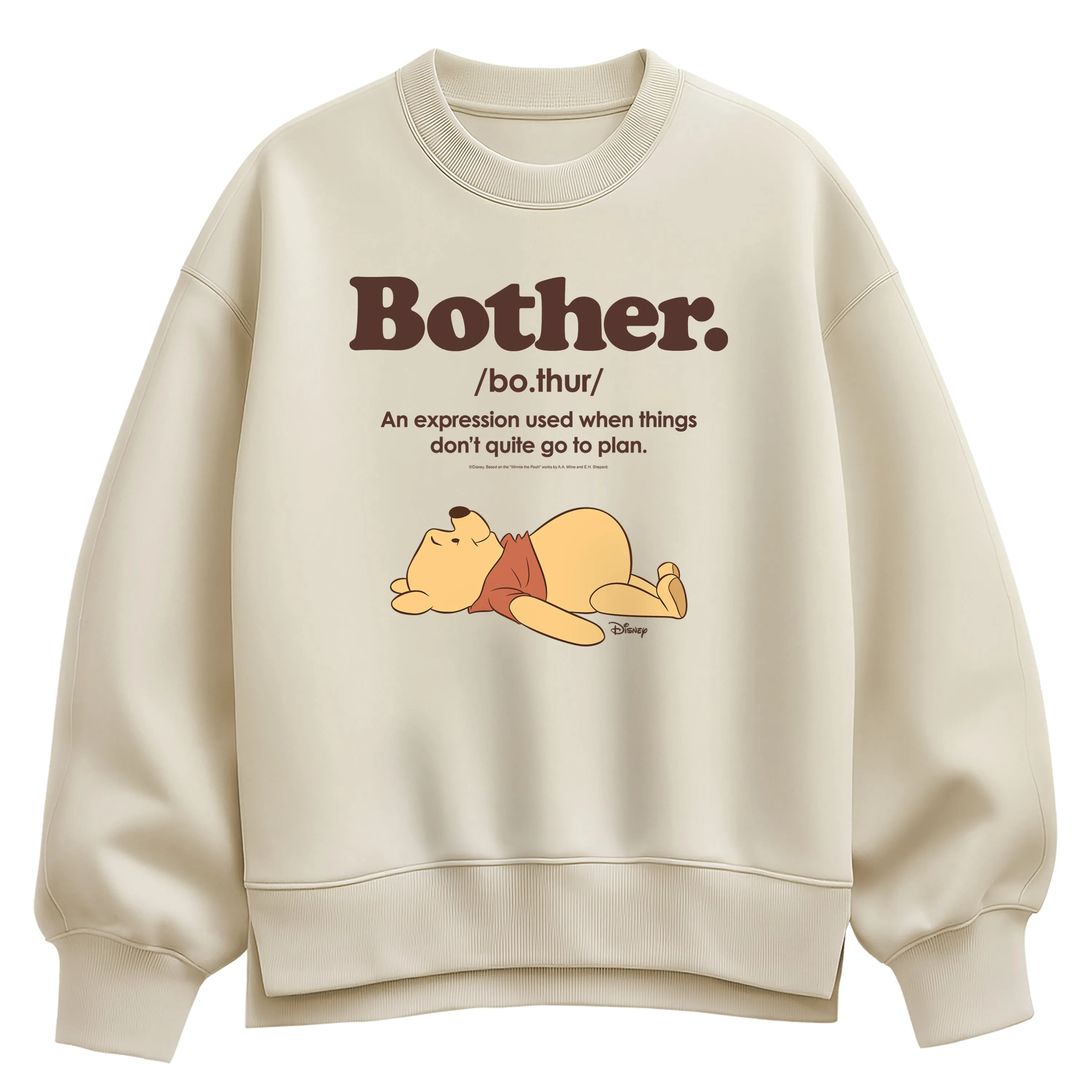 Winnie the Pooh - Bother Definition - Women's Oversized Fleece Crew Sweatshirt sold by Zulily product image thumbnail 2