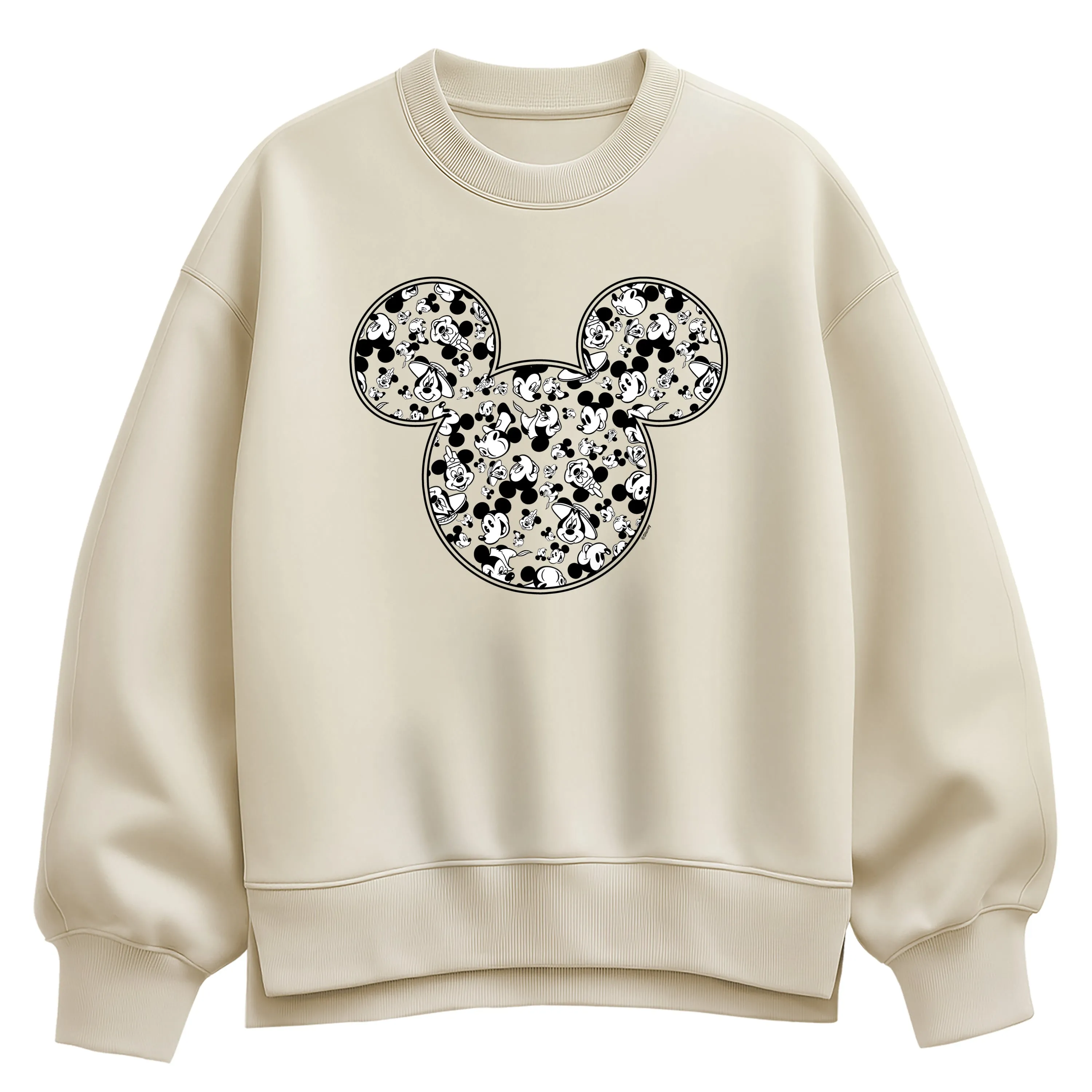 Disney - Meta Mickey - Women's Oversized Fleece Crew Sweatshirt sold by Zulily product image thumbnail 2