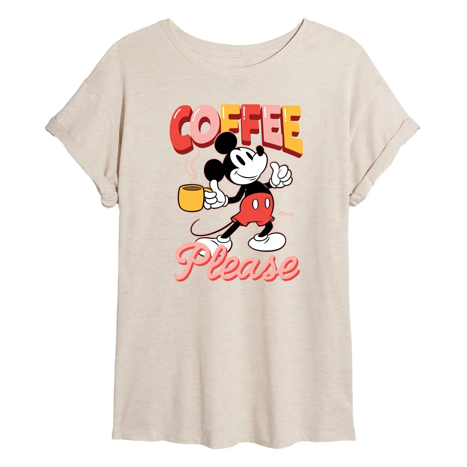 Disney - Coffee Please - Juniors Oversized Graphic T-Shirt sold by Zulily product image thumbnail 2