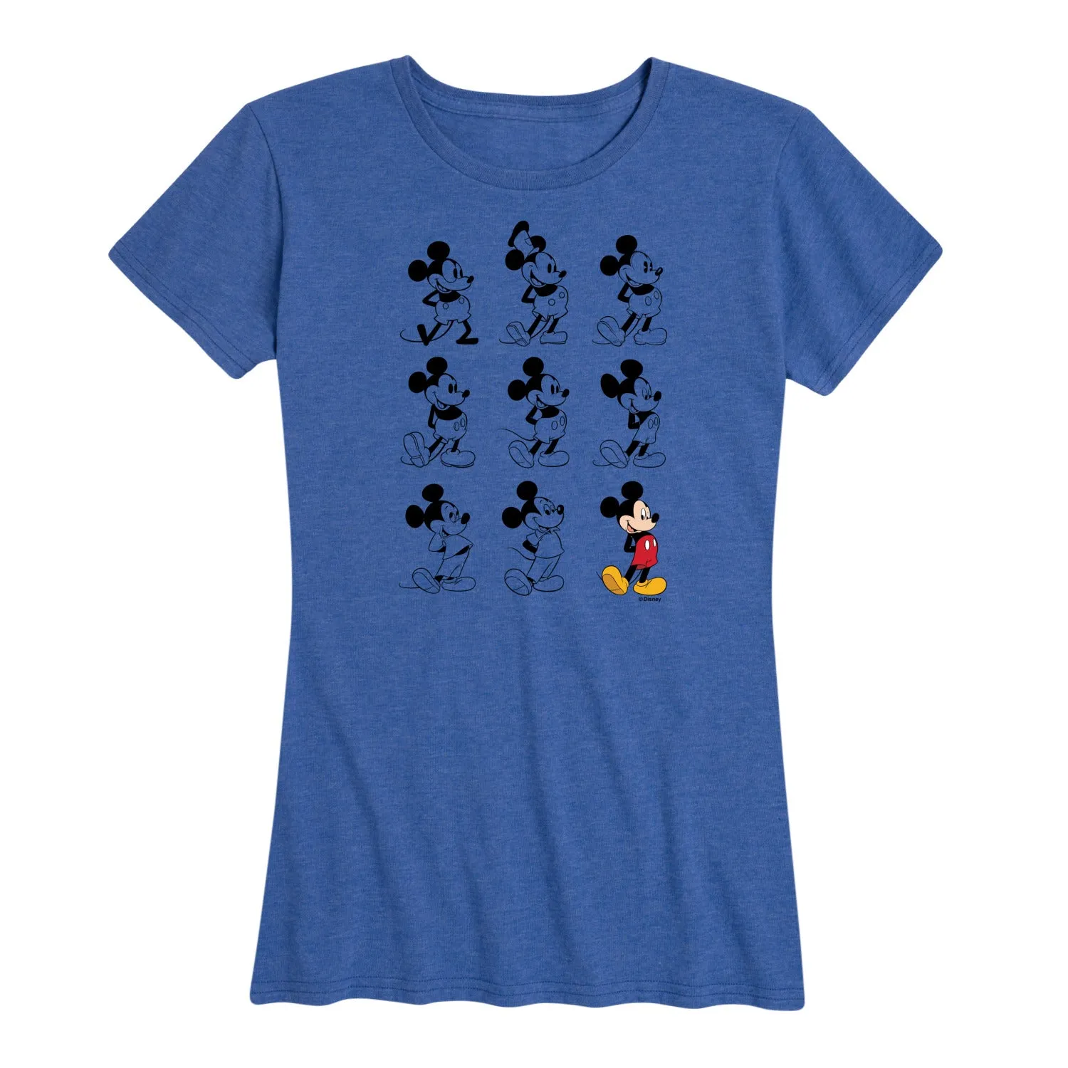 Mickey & Friends - Mickey Mouse Evolution - Women's Short Sleeve Graphic T-Shirt sold by Zulily product image thumbnail 3