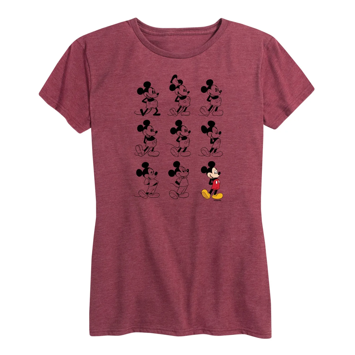 Mickey & Friends - Mickey Mouse Evolution - Women's Short Sleeve Graphic T-Shirt sold by Zulily product image thumbnail 4